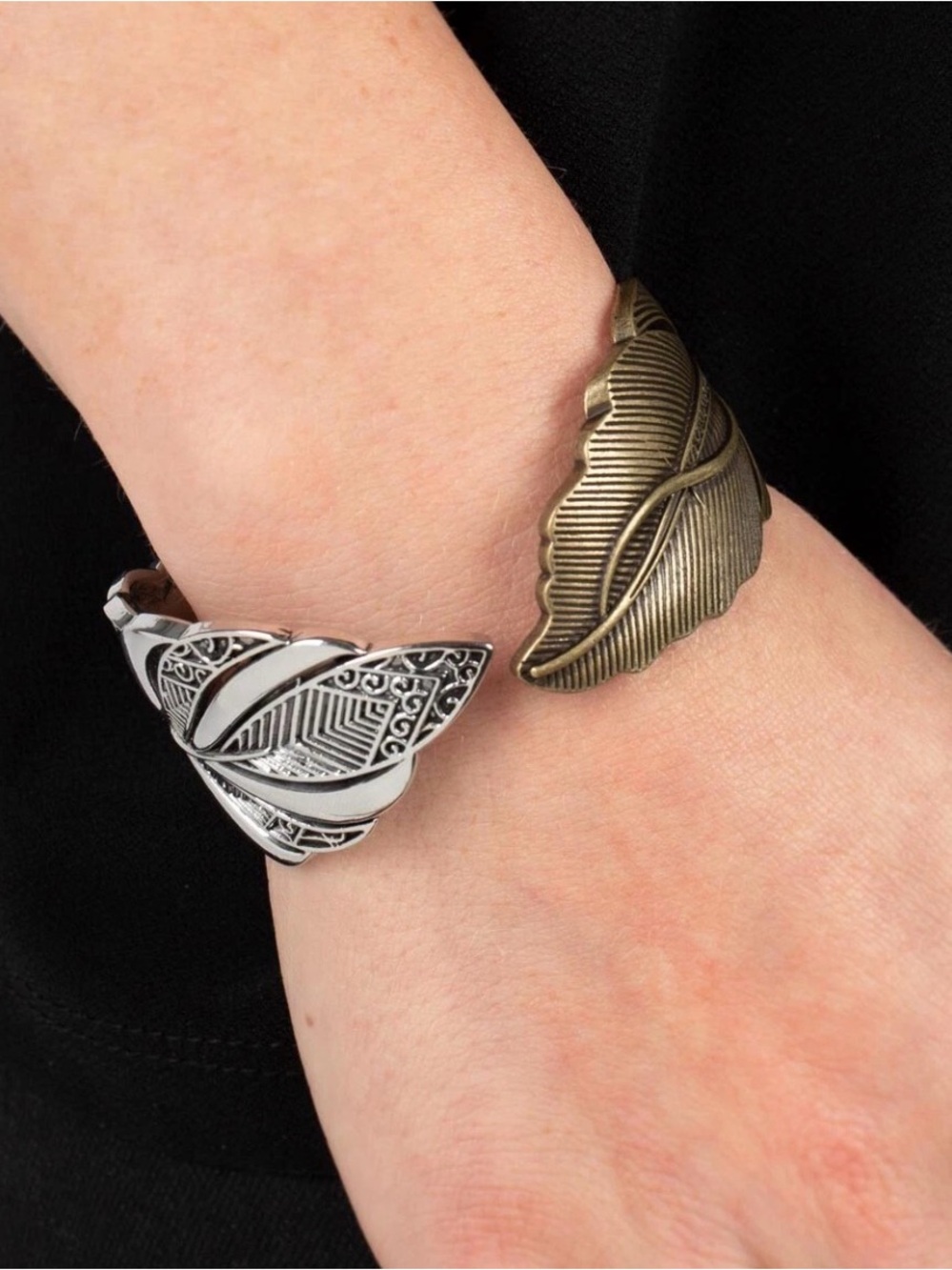Paparazzi AMERICAN ART multi bracelet (Brass and Silver)
